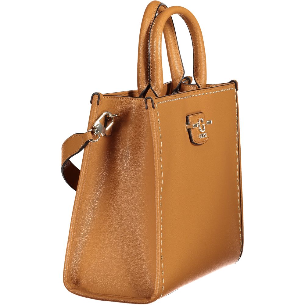 Guess Jeans Braune Polyethylen-Handtasche